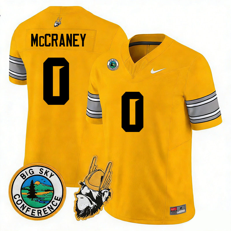 Idaho Vandals #0 Marquawn McCraney College Football Jerseys,Uniforms Stitched-Gold